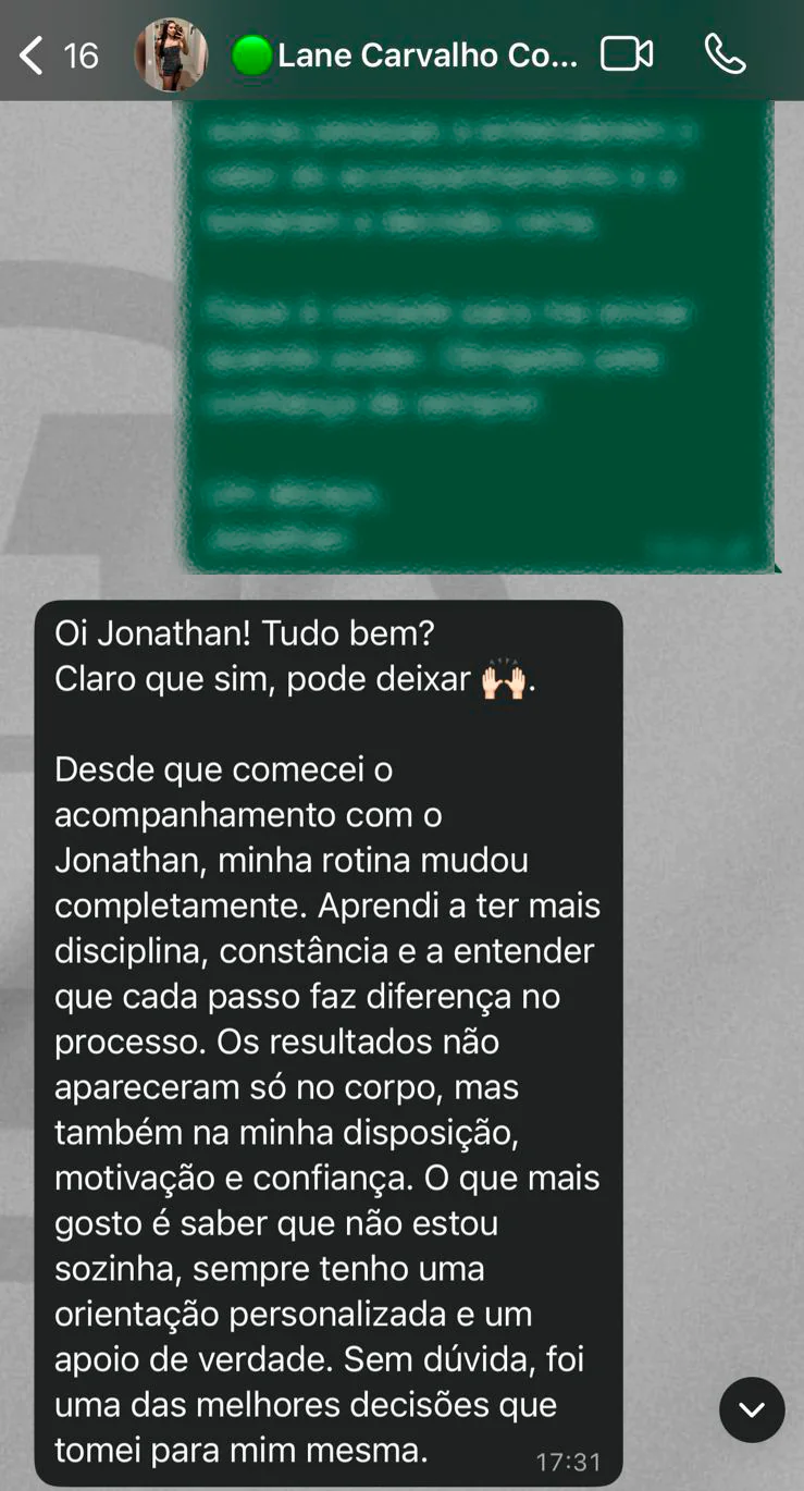 Depoimento da aluna Lane